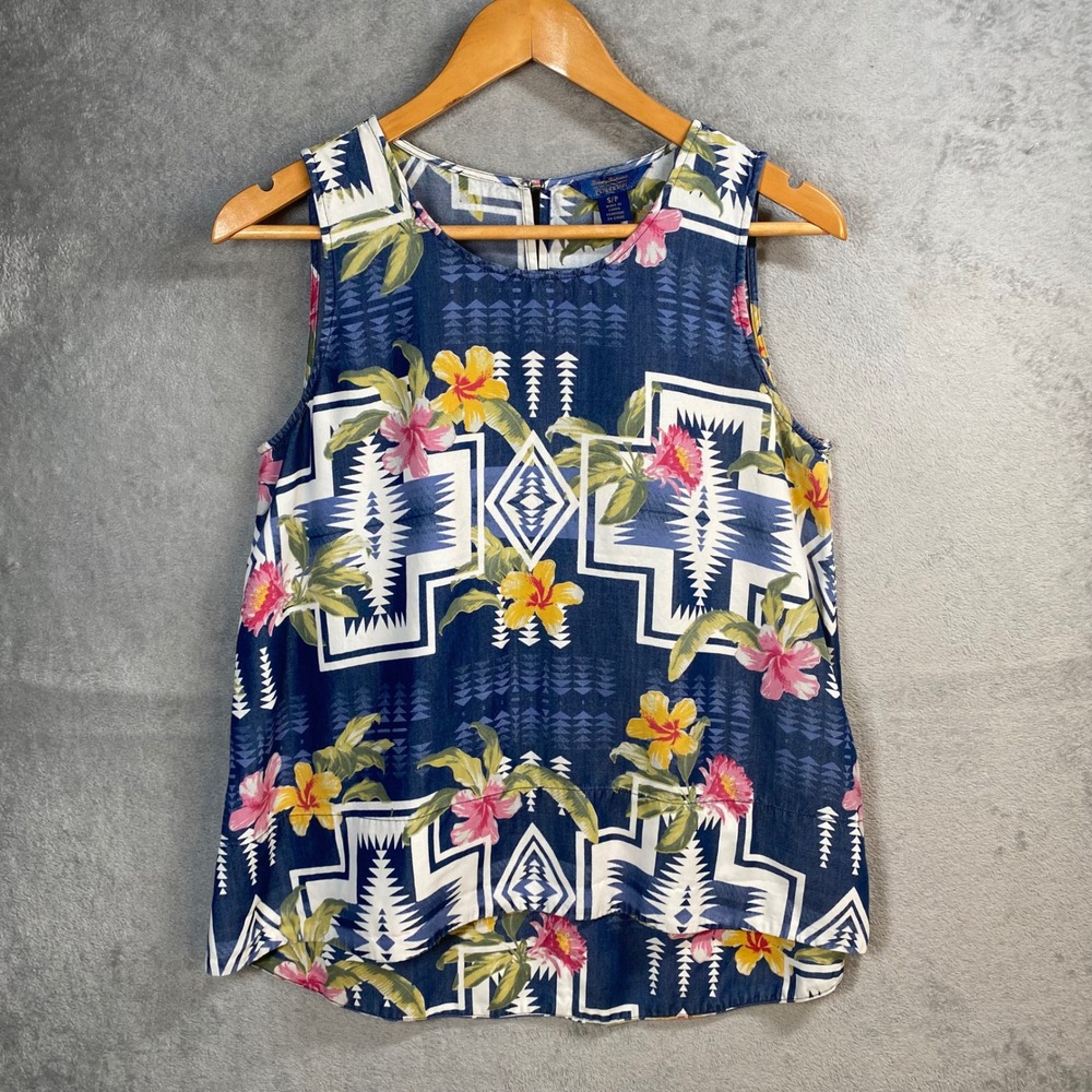 Tommy Bahama Pendleton Tank Top Womens‎ Small Floral Southwestern Tropical Boho